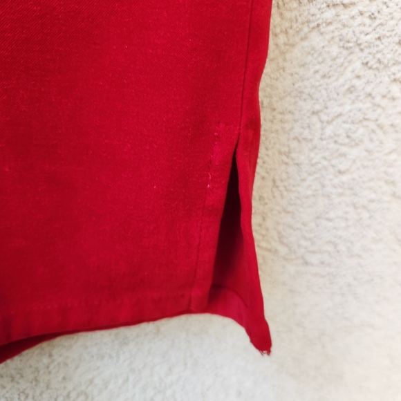 TALBOTS Women's Blouse Extra Large Red Long Sleeve Stretch Lined Top - Picture 9 of 10